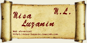 Miša Lužanin vizit kartica